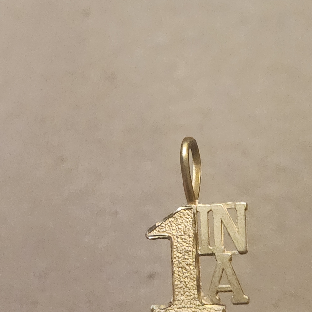 Gold '1 in a Million' Pendant - Picture 2 of 9